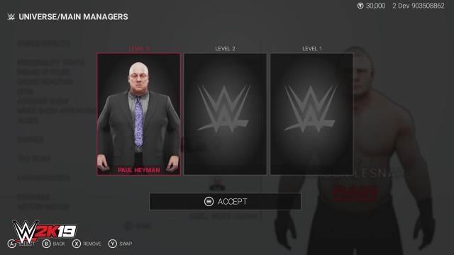 WWE2K19 UniverseMode UniverseManagers