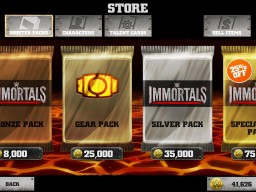 Immortals Store Packs