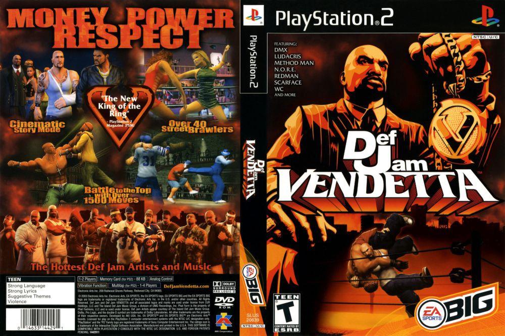 DEF JAM VENDETTA PLAYSTATION 2 PS2 FIGHTING GAME DMX LUDACRIS