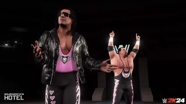 wwe 2k24 bret hart jim neidhart