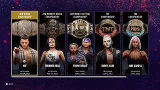 Aew fight forever championships titles list default champions 1