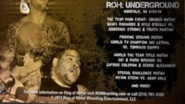 ROH Underground - ROH PPV Results
