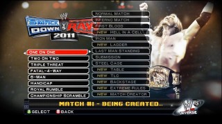 WWE SmackDown vs. Raw 2011: Match Types List