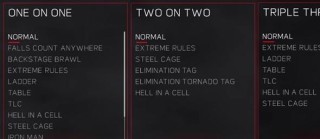 Wwe2k17 match types