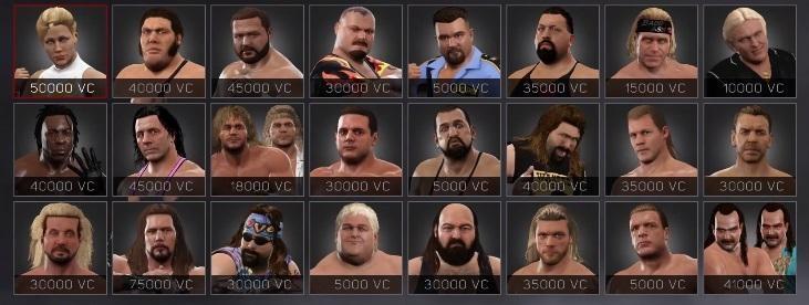 what are all the dlc that have been released for wwe 2k 17