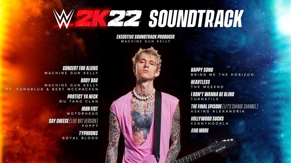 WWE 2K22 Official Soundtrack Revealed by Machine Gun Kelly - WWE 2K22 News