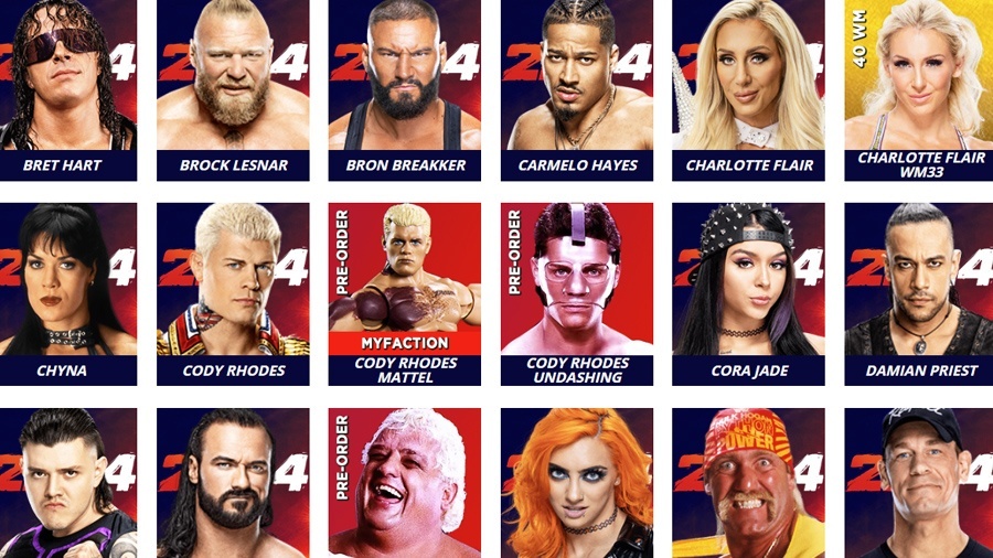 WWE 2K24 Roster Full List of All Superstars, Legends, and DLC Characters