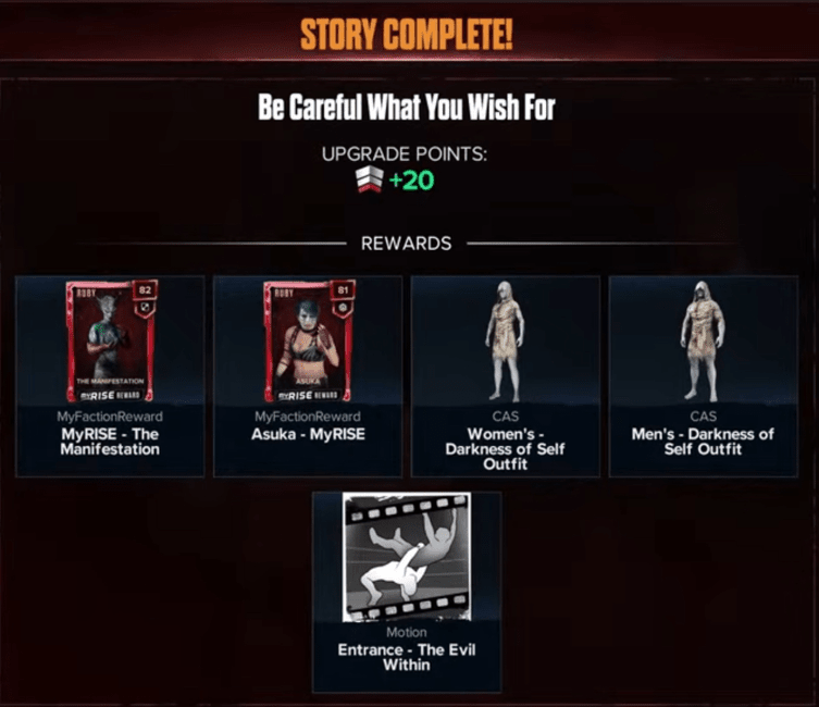 wwe2k24 myrise unleashed be careful what you wish for completed