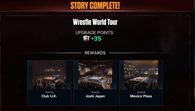 wwe2k24 myrise unleashed wrestle world tour completed