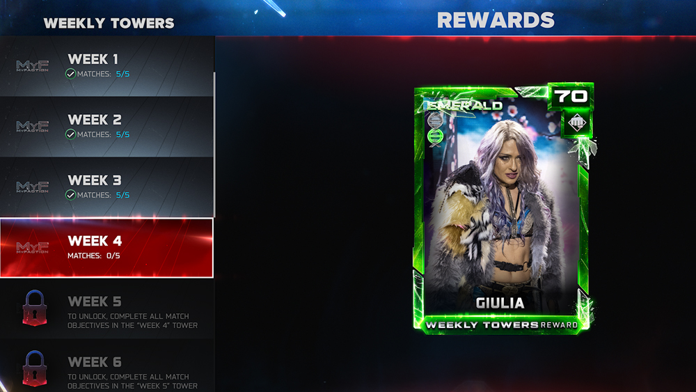 wwe 2k26 weekly towers list